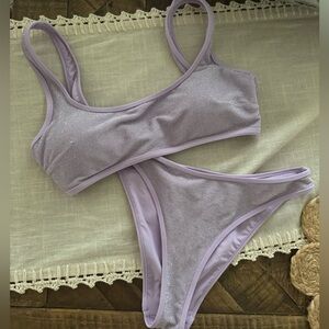 Purple sparkle bikini